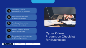 Cyber crime prevention checklist for business security