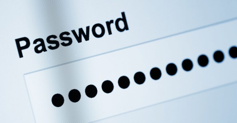 Password on screen