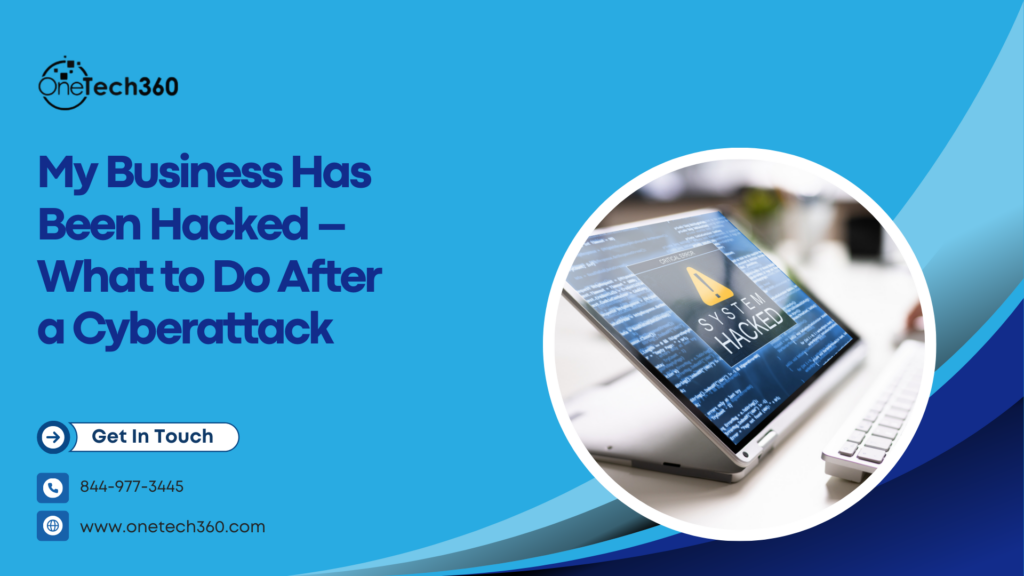 My business has been hacked and business owner responding to a cyberattack