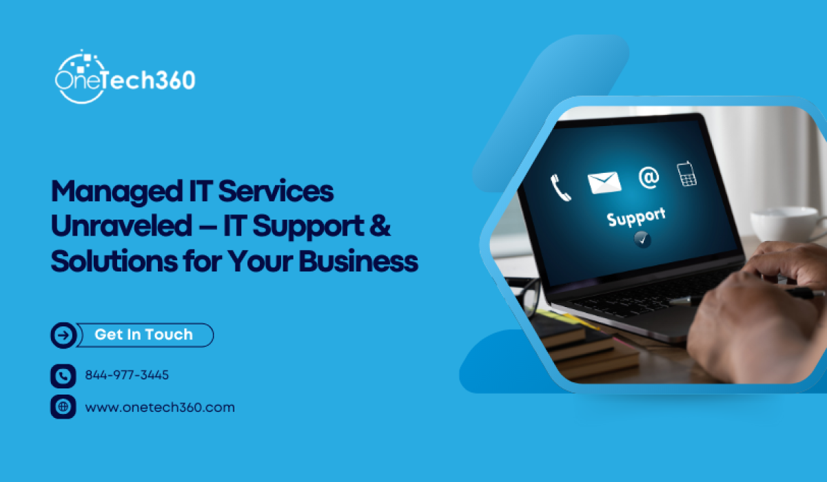 Featured image showing a technician managing IT services with cloud and security icons